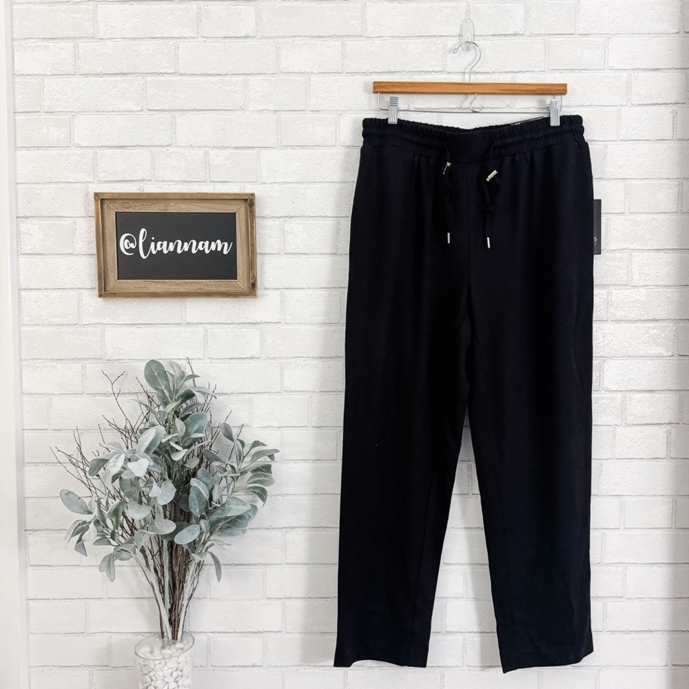 JONES NEW YORK Black Pull On Slim Ankle Pants